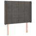 Tăblie de pat cu LED, gri închis, 83x16x118/128 cm, catifea - WALTI WALTI