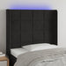 Tăblie de pat cu LED, negru, 83x16x118/128 cm, catifea - WALTI WALTI