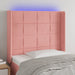 Tăblie de pat cu LED, roz, 83x16x118/128 cm, catifea - WALTI WALTI