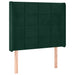 Tăblie de pat cu LED, verde închis, 93x16x118/128cm, catifea - WALTI WALTI