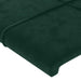 Tăblie de pat cu LED, verde închis, 93x16x118/128cm, catifea - WALTI WALTI