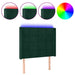 Tăblie de pat cu LED, verde închis, 103x16x118/128 cm, catifea - WALTI WALTI
