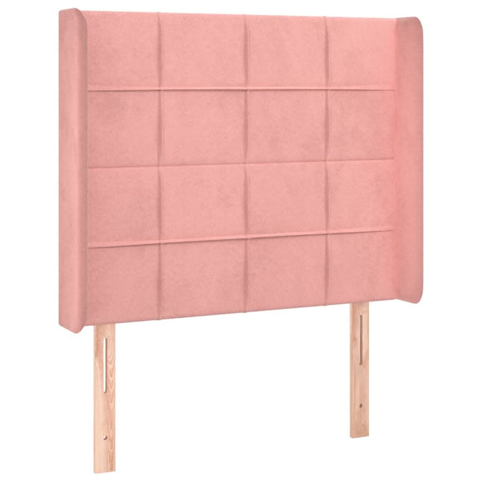 Tăblie de pat cu LED, roz, 103x16x118/128 cm, catifea - WALTI WALTI