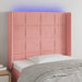 Tăblie de pat cu LED, roz, 103x16x118/128 cm, catifea - WALTI WALTI