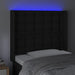 Tăblie de pat cu LED, negru, 83x16x118/128 cm, piele ecologică - WALTI WALTI