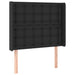 Tăblie de pat cu LED, negru, 93x16x118/128 cm, piele ecologică - WALTI WALTI