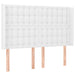 Tăblie de pat cu LED, alb, 147x16x118/128 cm, piele ecologică - WALTI WALTI
