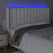 Tăblie de pat cu LED, alb, 183x16x118/128 cm, piele ecologică - WALTI WALTI