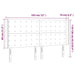 Tăblie de pat cu LED, alb, 183x16x118/128 cm, piele ecologică - WALTI WALTI