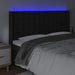 Tăblie de pat cu LED, negru, 203x16x118/128 cm, piele ecologică - WALTI WALTI