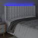 Tăblie de pat cu LED, alb, 203x16x118/128 cm, piele ecologică - WALTI WALTI