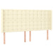 Tăblie de pat cu LED, crem, 203x16x118/128 cm, piele ecologică - WALTI WALTI