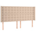 Tăblie de pat cu LED, cappuccino, 203x16x118/128 cm, piele eco - WALTI WALTI