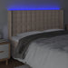 Tăblie de pat cu LED, cappuccino, 203x16x118/128 cm, piele eco - WALTI WALTI