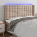 Tăblie de pat cu LED, cappuccino, 203x16x118/128 cm, piele eco - WALTI WALTI
