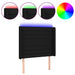 Tăblie de pat cu LED, negru, 83x16x118/128 cm, textil - WALTI WALTI