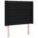 Tăblie de pat cu LED, negru, 83x16x118/128 cm, textil - WALTI WALTI