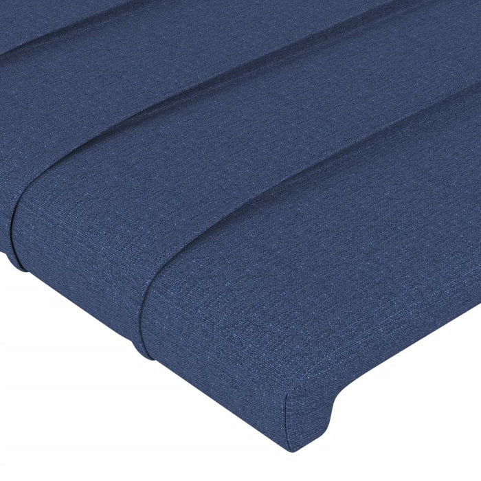 Tăblie de pat cu LED, albastru, 93x16x118/128 cm, textil - WALTI WALTI