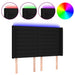 Tăblie de pat cu LED, negru, 147x16x118/128 cm, textil - WALTI WALTI