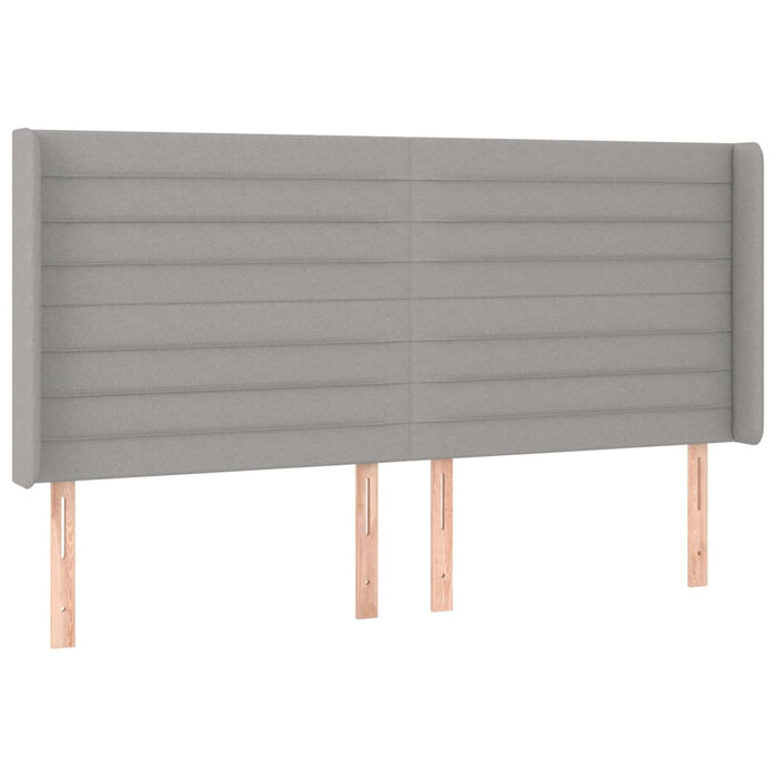 Tăblie de pat cu LED, gri deschis, 163x16x118/128 cm, textil - WALTI WALTI