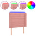 Tăblie de pat cu LED, roz, 83x16x118/128 cm, catifea - WALTI WALTI