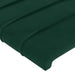 Tăblie de pat cu LED, verde închis, 93x16x118/128cm, catifea - WALTI WALTI