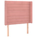 Tăblie de pat cu LED, roz, 93x16x118/128 cm, catifea - WALTI WALTI