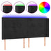 Tăblie de pat cu LED, negru, 163x16x118/128 cm, catifea - WALTI WALTI