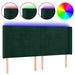 Tăblie de pat cu LED, verde închis, 163x16x118/128 cm, catifea - WALTI WALTI