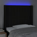 Tăblie de pat cu LED, negru, 83x16x118/128 cm, textil - WALTI WALTI