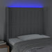 Tăblie de pat cu LED, gri deschis, 103x16x118/128 cm, textil - WALTI WALTI