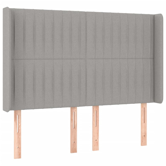 Tăblie de pat cu LED, gri deschis, 147x16x118/128 cm, textil - WALTI WALTI