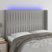 Tăblie de pat cu LED, gri deschis, 147x16x118/128 cm, textil - WALTI WALTI