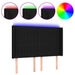 Tăblie de pat cu LED, negru, 147x16x118/128 cm, textil - WALTI WALTI