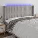 Tăblie de pat cu LED, gri deschis, 163x16x118/128 cm, textil - WALTI WALTI