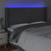 Tăblie de pat cu LED, gri închis, 183x16x118/128 cm, textil - WALTI WALTI