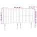 Tăblie de pat cu LED, crem, 203x16x118/128 cm, textil - WALTI WALTI
