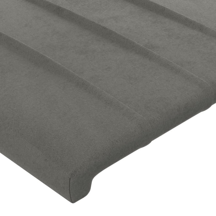 Tăblie de pat cu LED, gri deschis, 83x16x118/128 cm, catifea - WALTI WALTI
