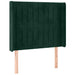 Tăblie de pat cu LED, verde închis, 93x16x118/128cm, catifea - WALTI WALTI