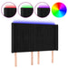 Tăblie de pat cu LED, negru, 147x16x118/128 cm, catifea - WALTI WALTI