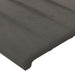 Tăblie de pat cu LED, gri închis, 163x16x118/128 cm, catifea - WALTI WALTI