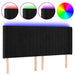 Tăblie de pat cu LED, negru, 203x16x118/128 cm, catifea - WALTI WALTI