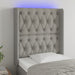 Tăblie de pat cu LED, gri deschis, 83x16x118/128 cm, textil - WALTI WALTI