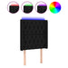 Tăblie de pat cu LED, negru, 83x16x118/128 cm, textil - WALTI WALTI