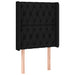 Tăblie de pat cu LED, negru, 83x16x118/128 cm, textil - WALTI WALTI