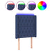 Tăblie de pat cu LED, albastru, 83x16x118/128 cm, textil - WALTI WALTI