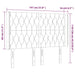 Tăblie de pat cu LED, gri deschis, 147x16x118/128 cm, textil - WALTI WALTI