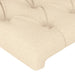 Tăblie de pat cu LED, crem, 147x16x118/128 cm, textil - WALTI WALTI