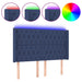 Tăblie de pat cu LED, albastru, 163x16x118/128 cm, textil - WALTI WALTI