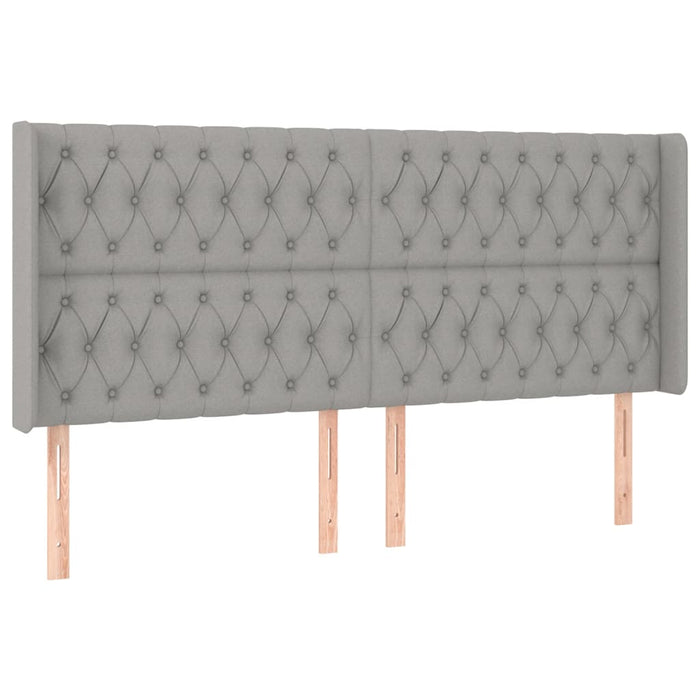Tăblie de pat cu LED, gri deschis, 183x16x118/128 cm, textil - WALTI WALTI